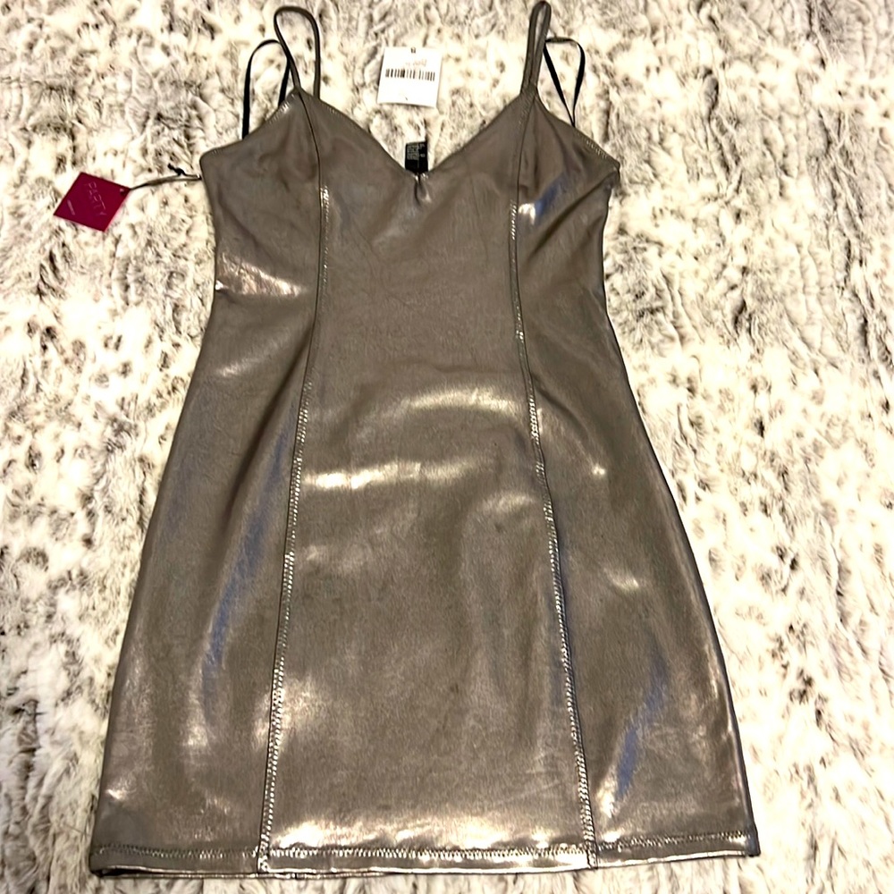 New metallic stretchy dress.